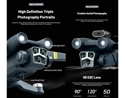 M3 Foldable Brushless Camera Drone – WiFi FPV Quadcopter with Gesture Selfie