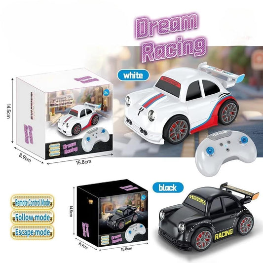 Smart Motion Sensor RC Drift Racing Car – Follow Me & Escape Mode with LED Lights (White)
