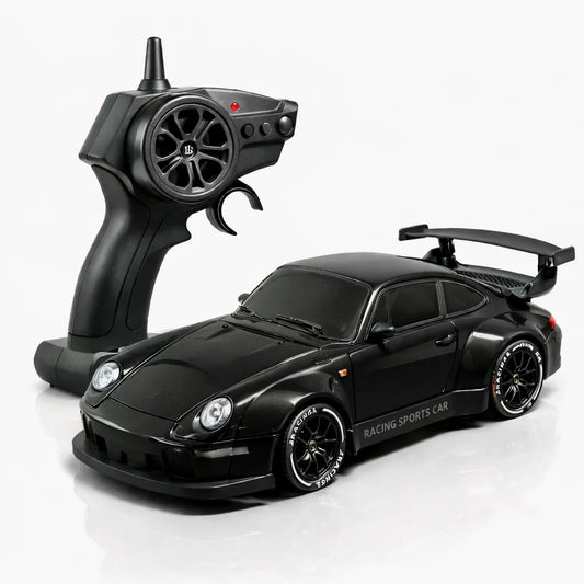 911 RS GT 1:24 4WD RC Drift Racing Car – 2.4GHz High-Speed Remote Control Sports Car with Dual Motors, Extra Wheels & Rechargeable Battery
